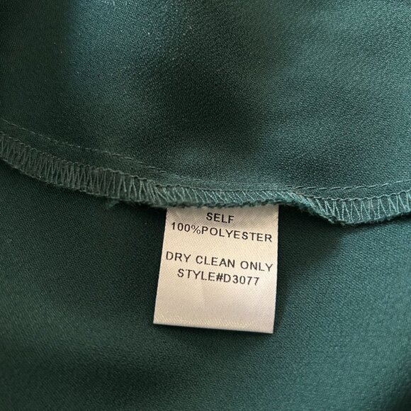 The Latest Scoop Emma Satin Cowl Neck Midi Dress - Emerald Green - US M - Picture 9 of 9